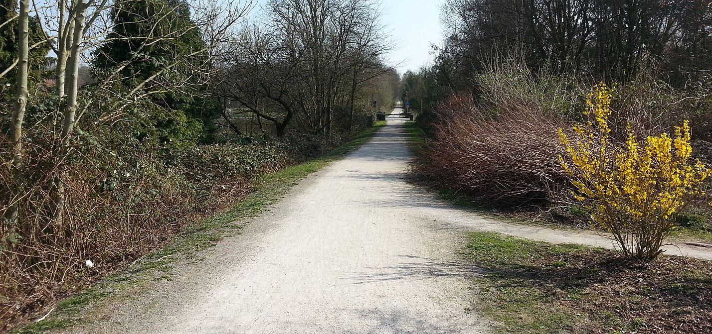 Klöcknerbahntrasse und zukünftiger RS1 in Bergkamen