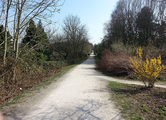 Klöcknerbahntrasse und zukünftiger RS1 in Bergkamen