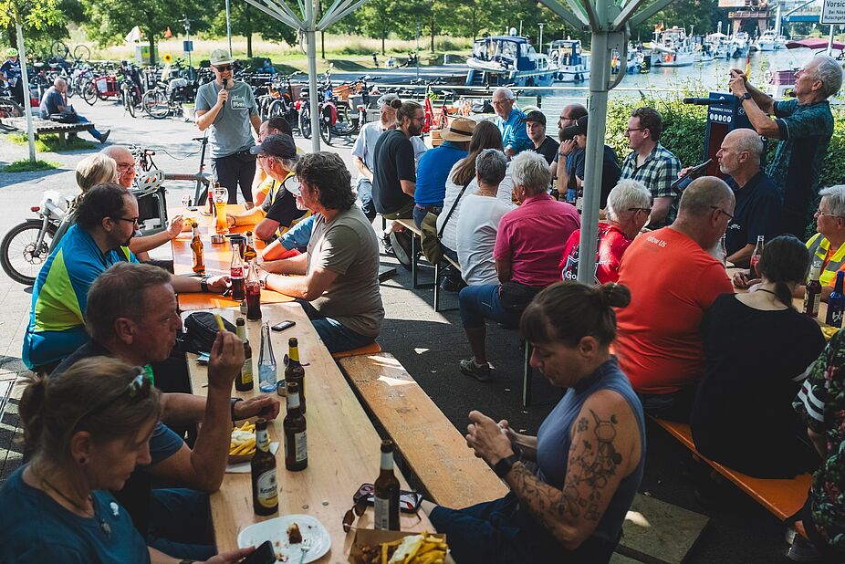 Ausklang der Lastenradparade 2024 im Preußenhafen Ausklang der Lastenradparade 2024 im Preußenhafen