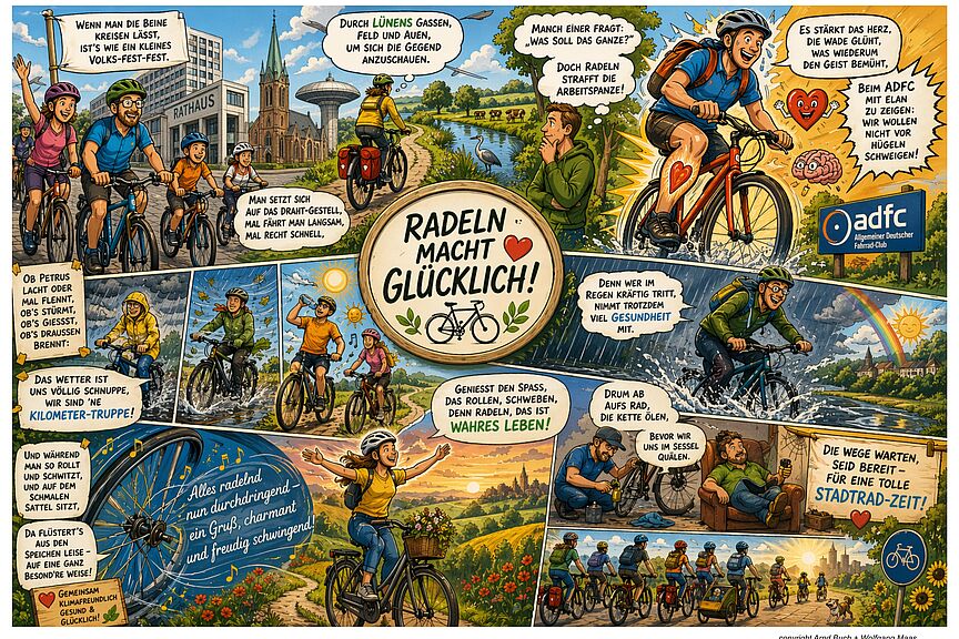 Lünen tritt an - Radeln macht glücklich Radeln macht glücklich