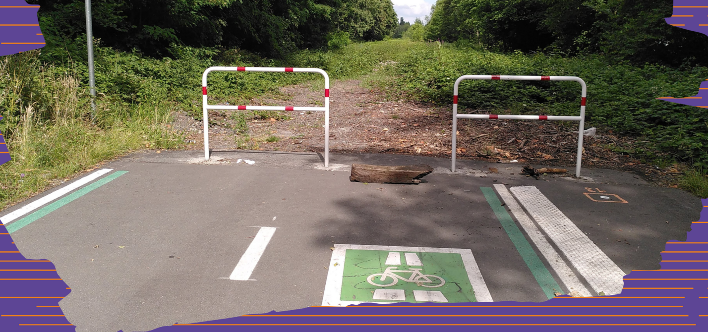 Radschnellweg "Ende", RS1 Ruhr. Radschnellweg "Ende", RS1 Ruhr.