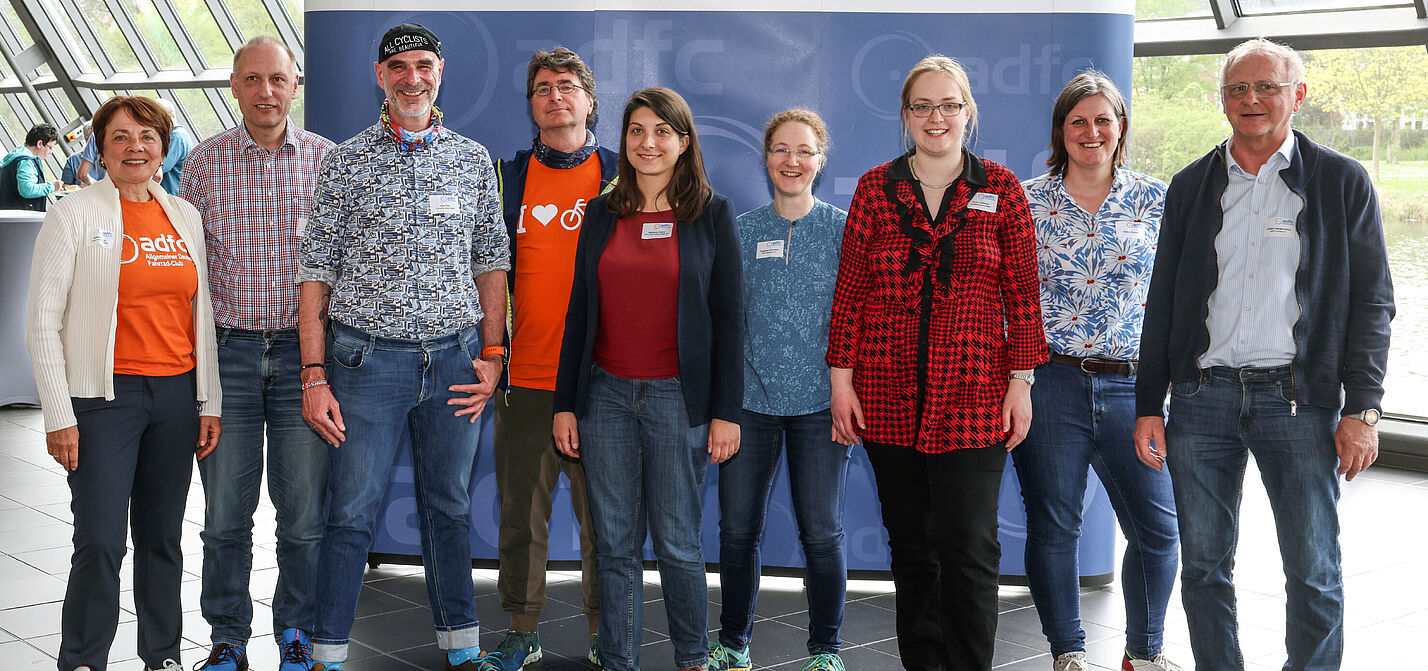 Gruppenbild: Landesvorstand des Fahrrad-Clubs ADFC NRW e.V. 