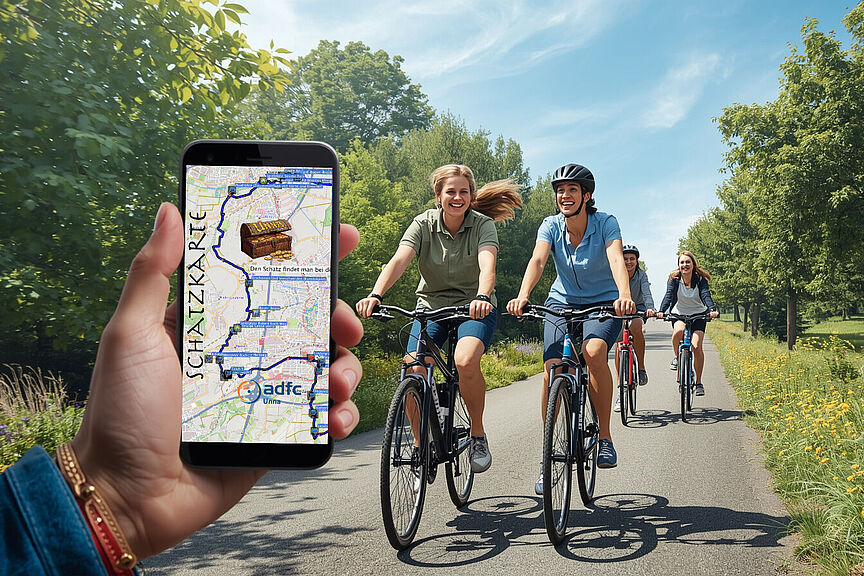 Schatzsuche mit Smartphone und Fahrrad Schatzsuche mit Smartphone und Fahrrad