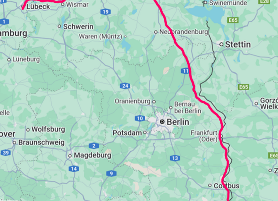 Tourenverlauf an der Oder/Neiße Tourenverlauf an der Oder/Neiße
