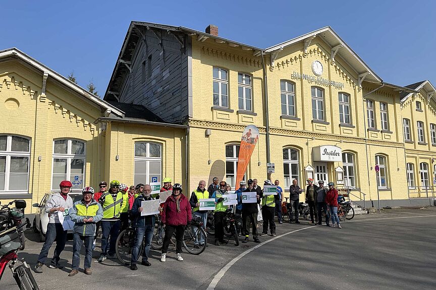 Demonstration Bahnhof Königsborn Demo zur Beschleunigung RS1