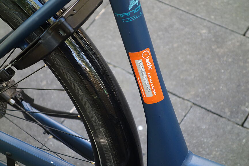 Codiertes Fahrrad Abbildung eines codierten Fahrrades