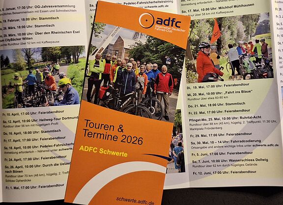 Faltblatt ADFC Schwerte für 2026